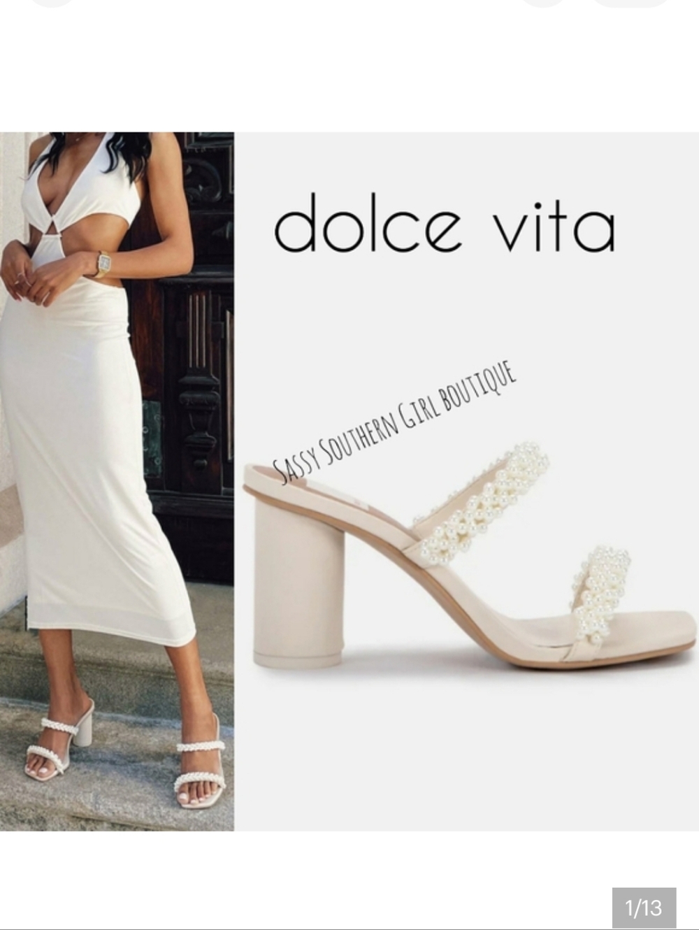 🆕⭐Dolce Vita Vanilla Pearl circle heels
